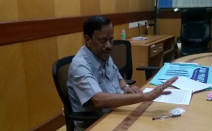 Sir Dr M Ponnavaiko, Vice Chancellor, BIHER addressing the press today at Bharath University