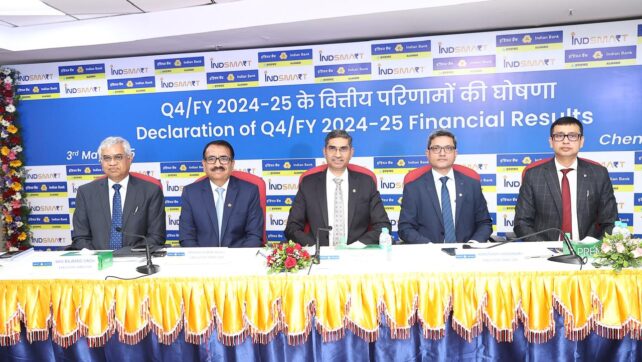 Indian Bank Q4 FY25 Results | Net Profit up by 32% YoY at ₹2956 Cr in Mar’25 from ₹2247 Cr in Mar’24